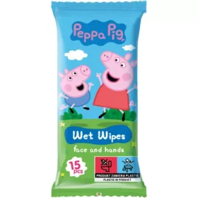 Peppa Malac nedves törlőkendő 15 db-os