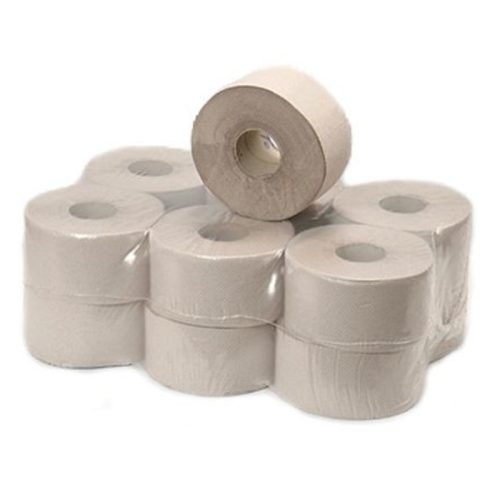 Nagytekercses toalettpapír 1 rétegű 19 cm, natúr, 12 tek/cs