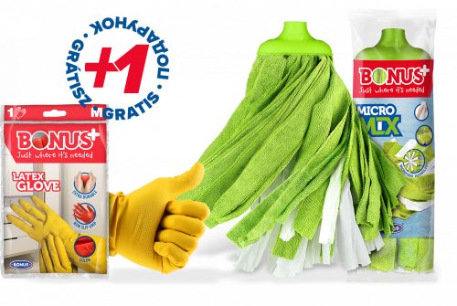 Bonus+ MicroMIX felmosófej+ajándék latex kesztyű  B532A