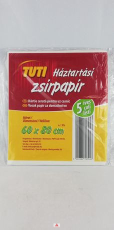 Tuti Háztartási Zsírpapír 5 Íves