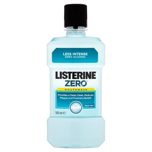 Listerine szájvíz 500ml Cool Mint, Zero Mild Mint