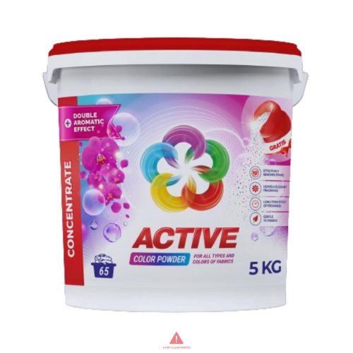 Active Mosópor 5kg (65mosás) Color Powder (Vödrös)