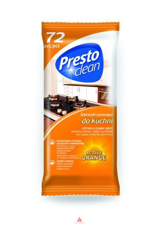 Presto Clean törlőkendő 72db-os Konyhai (Narancssárga)