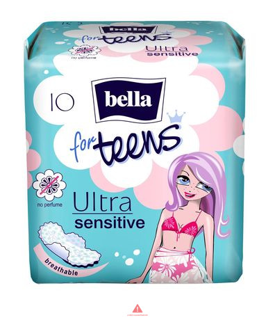 Bella For Teens eü.betét 10db-os Sensitiv (kék)