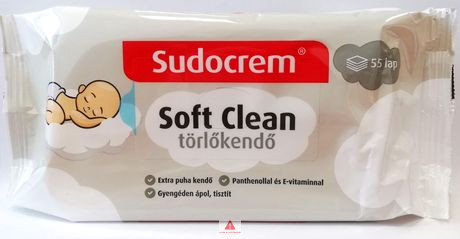 Sudocrem Nedves Törlőkendő 55db-os Soft Clean
