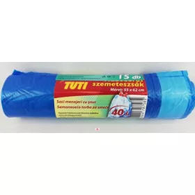 Tuti húzózáras szemeteszsák 40L Extra 15db/roll