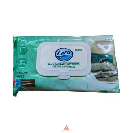 Lara Nedves Törlőkendő 50db-os Hygiene Minden Felületre (Zöld)