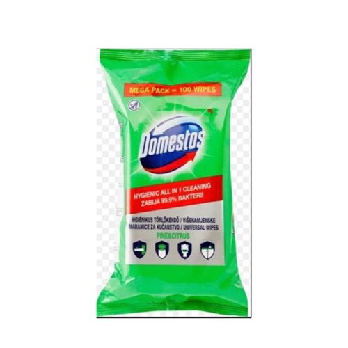 Domestos törlőkendő 100db-os Pine