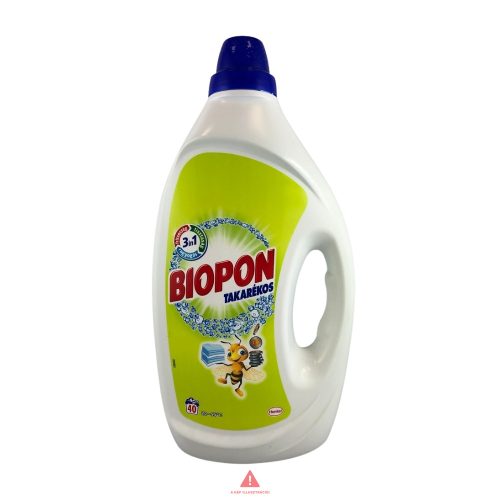 Biopon mosógél 2L (40mosás) Takarékos (Fehér ruhához)