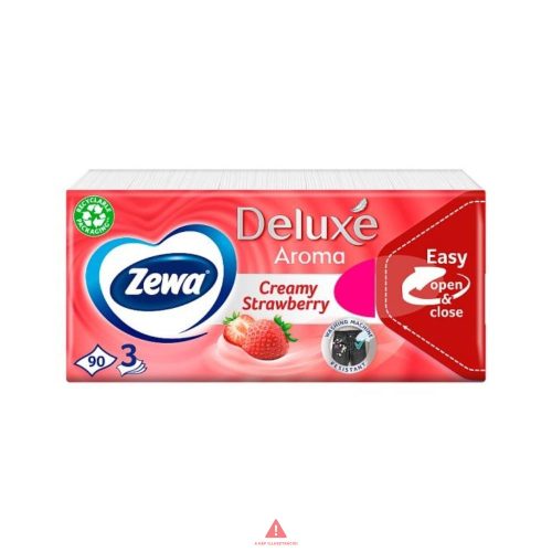 Zewa papírzsebkendő 90db 3rtg. Deluxe Creamy Strawberry