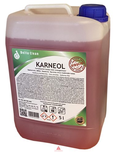 Karneol fertőtlenítő hatású.kézi mosogatószer (baktericid, yeasticid, virucid) 5 l
