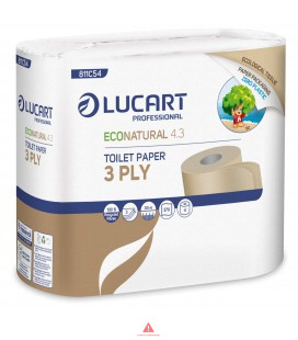 Lucart Econatural 2.3 papír csomagolású kéztörlő  3rtg,  havana, 2tek/csom.  821639