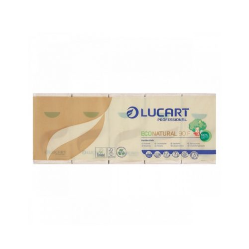 Lucart Econatural  90F-papírzsebkendő  4rtg, havana,  9 x 10db  843166