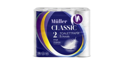 Müller toalettpapír Classic 24tek. 2rtg 100% cell.