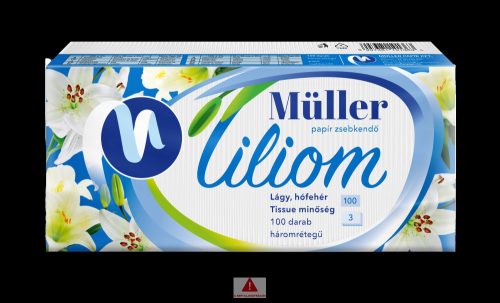 Müller Liliom Papírzsebkendő 100db-os 3rtg. 100% cell.  Natur