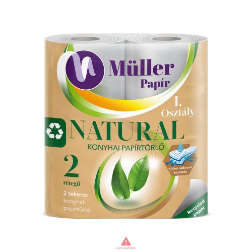Müller Natural  konyhai papírtörlő újrahasz. 2rtg 50lap  2x