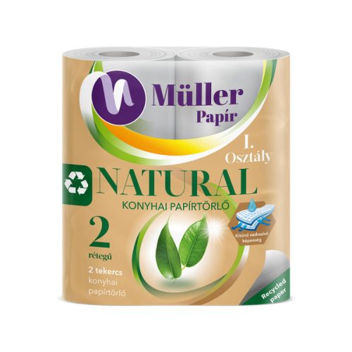 Müller Natural  konyhai papírtörlő újrahasz. 2rtg 2x50lap