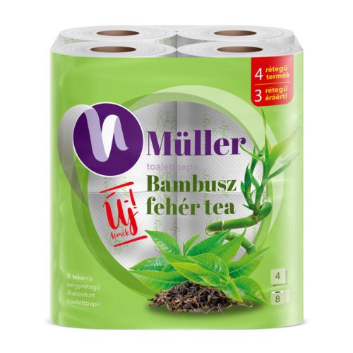 Müller toa.papír 8tek. 4rtg 100% cell. Bambusz és fehértea