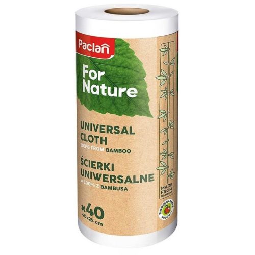 Paclan for Nature bambusz törlőrkendő tekercsen 40cm*25cm  40 db