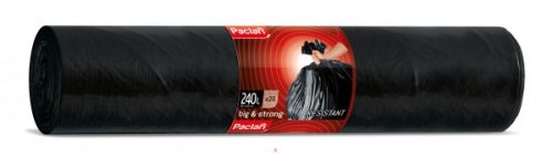 Paclan Big&Strong fekete szemeteszsák 240l (*20zsák) 90cm*140cm 40my