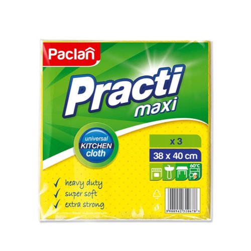 Paclan Practi Maxi univerzális viszkóz törlőkendő 3 db 38cm*40cm