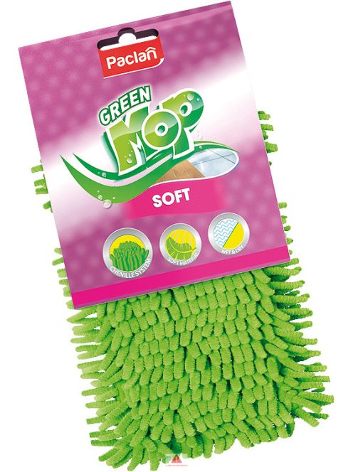 Paclan green mop lapos felmosó fej Soft